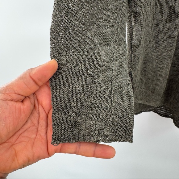 Eileen Fisher Slouchy Olive Green Sweater size XS - Picture 6 of 8